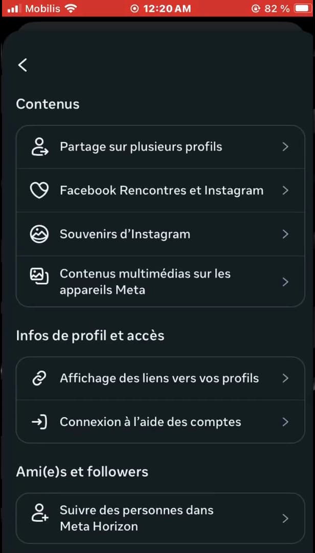 Log out option at the bottom of Messenger settings