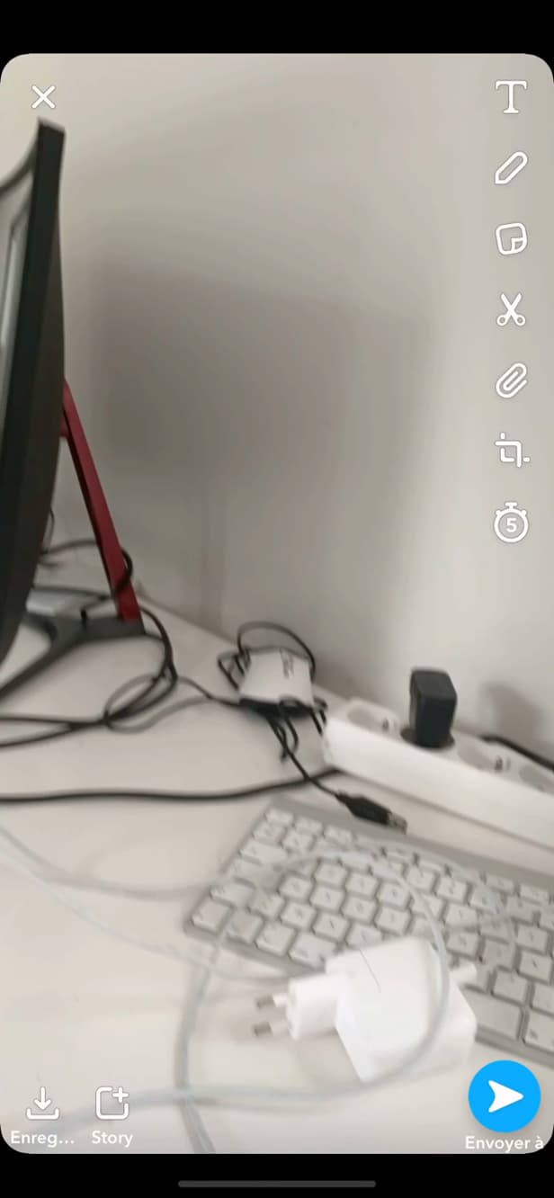 Snap ready to be sent on Snapchat