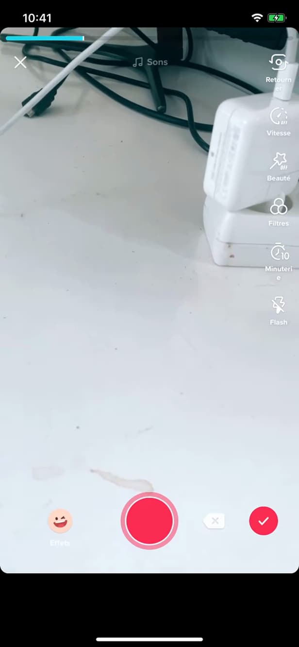 TikTok editing screen with the Text tool