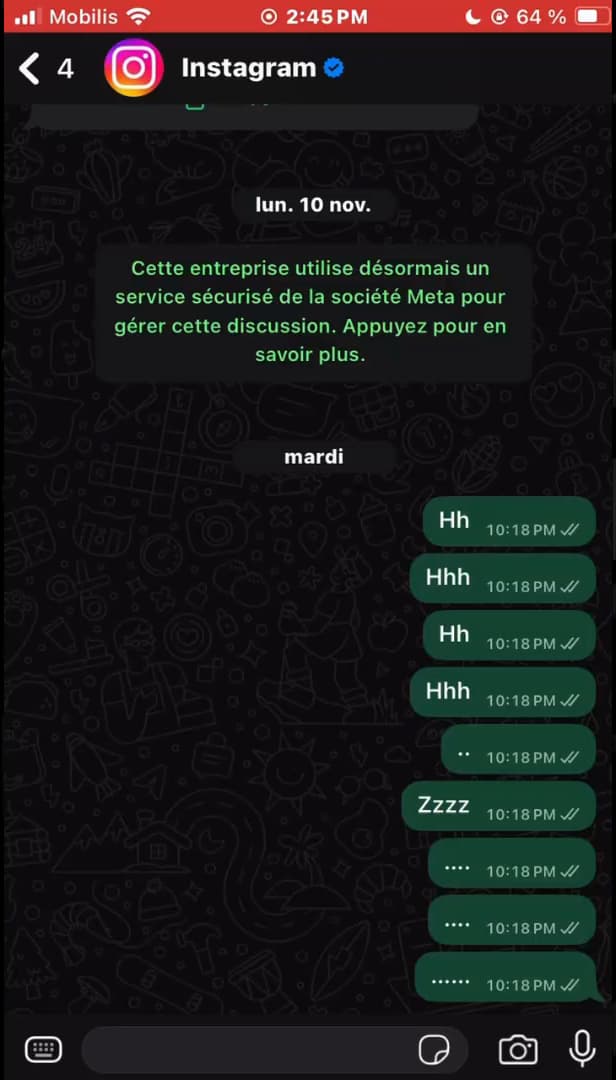 Open WhatsApp chat, ready to share a location
