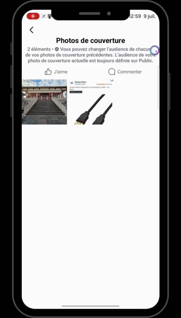 Facebook photo menu with the Edit privacy option