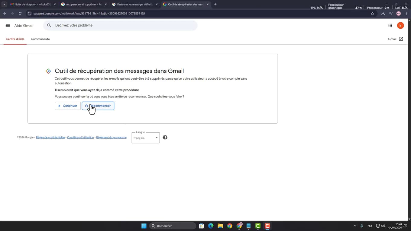 Message Recovery Tool for Gmail