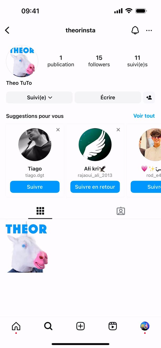 Suggestions de comptes à suivre sur Instagram