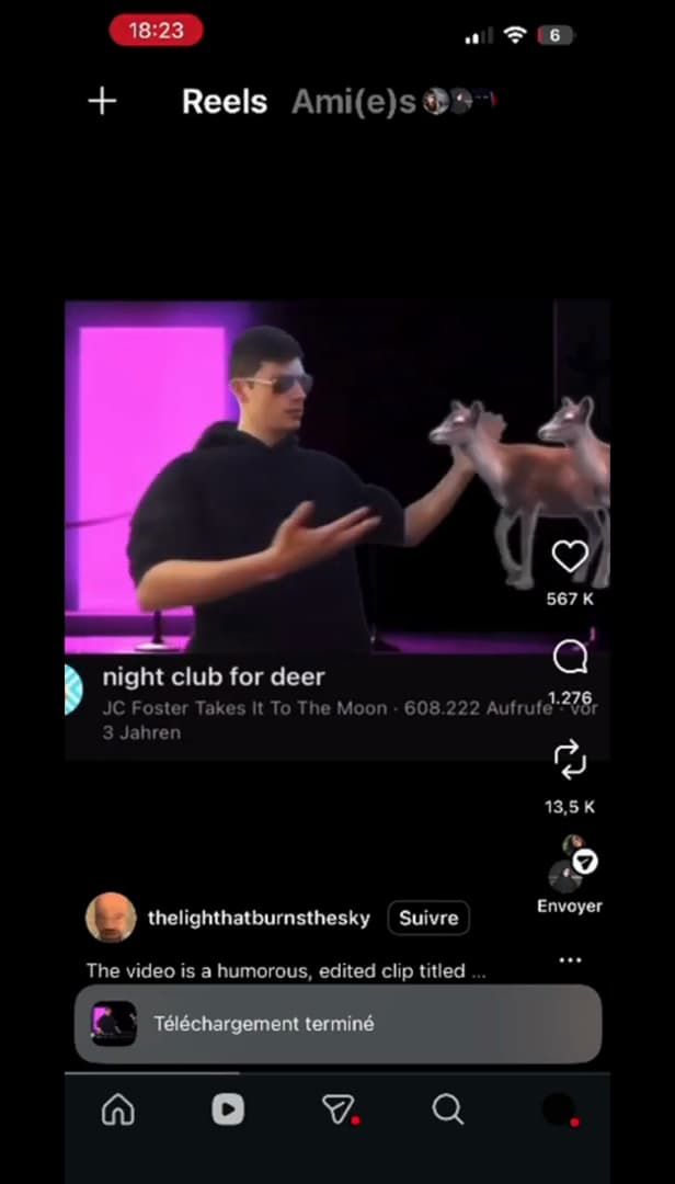 Instagram Reel download confirmation