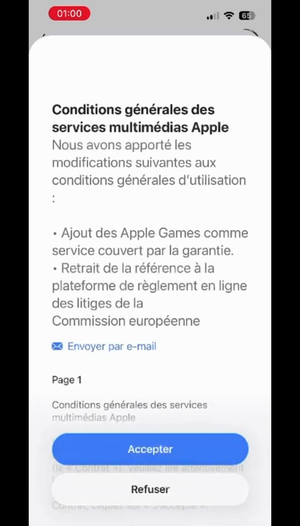 Choix du mode de paiement lors du changement de région App Store