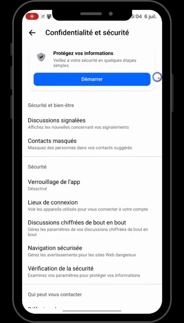Messenger Privacy and safety settings