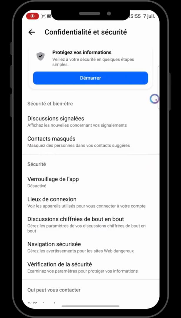 Messenger Privacy and safety settings