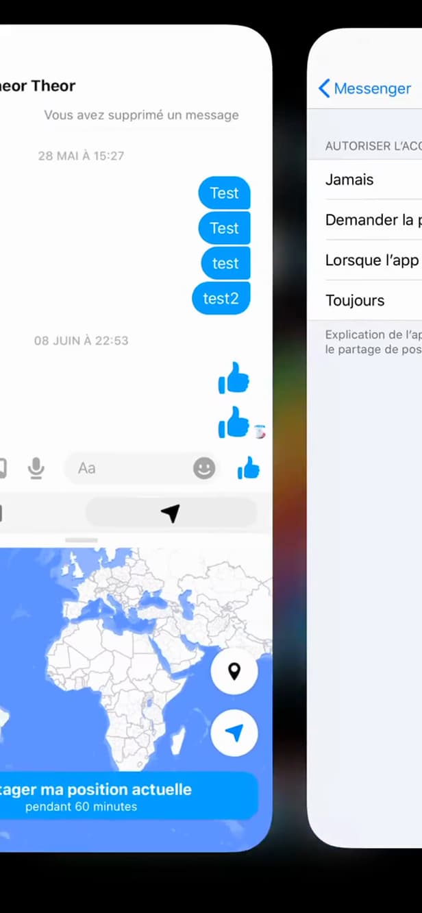 Location permission for Messenger