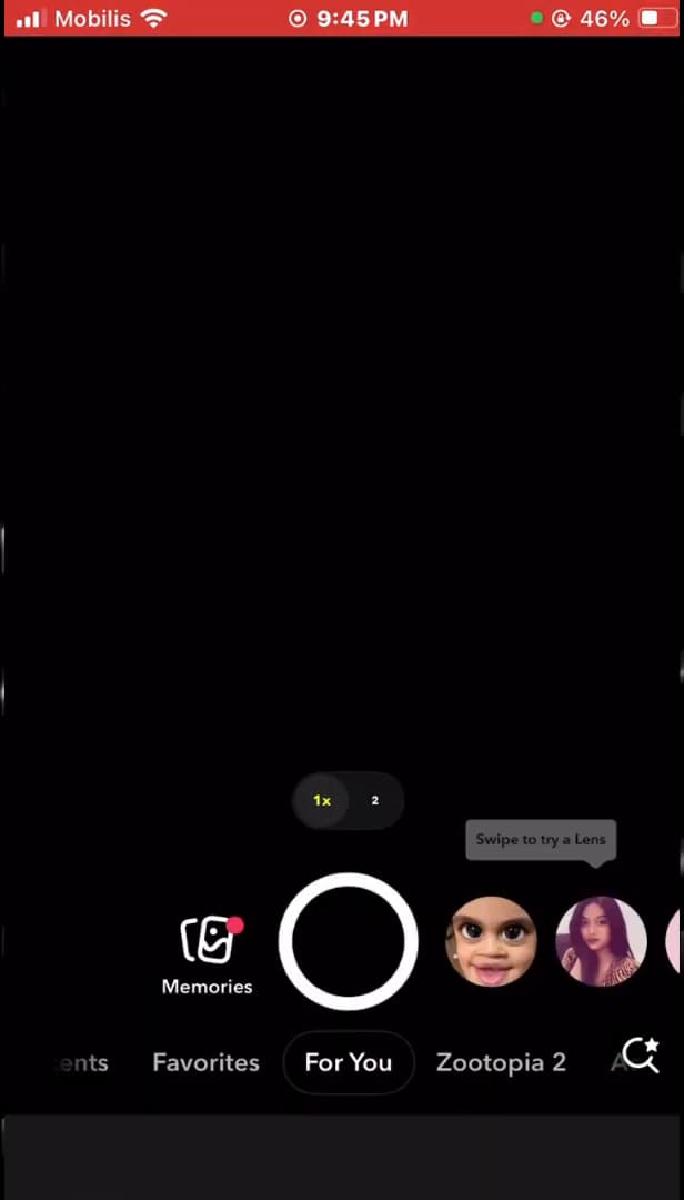 Écran Envoyer à de Snapchat avec la sélection d'un ami