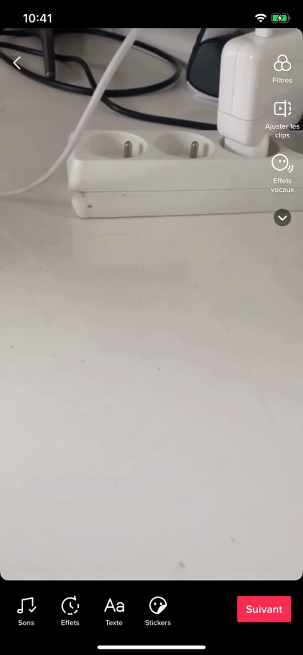 Écran de publication d'une vidéo TikTok avec musique