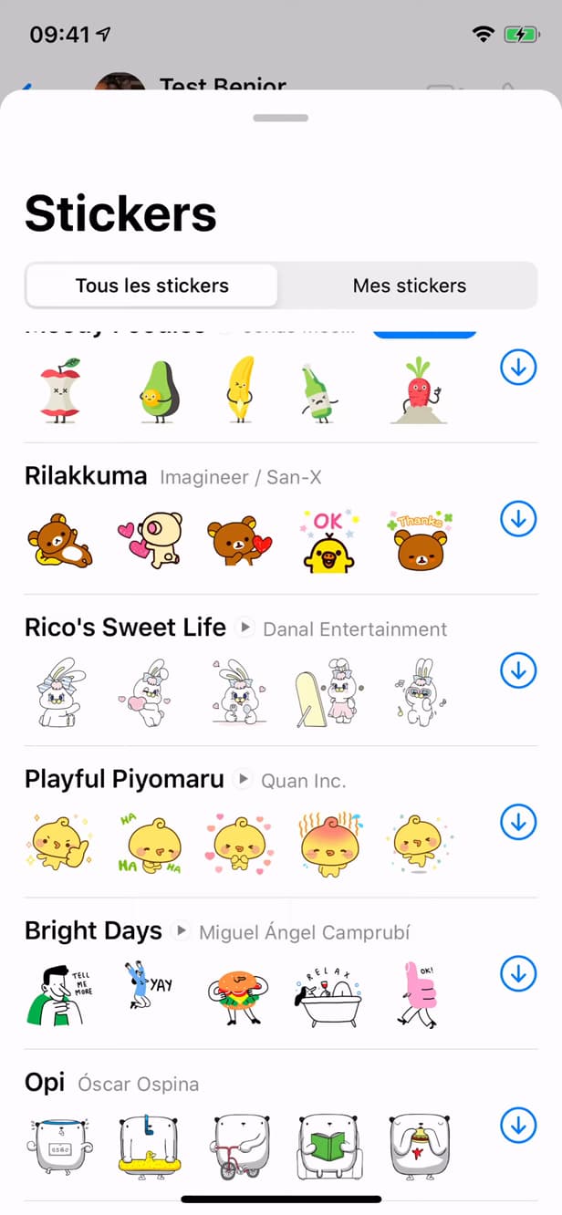 Downloading an animated sticker pack on WhatsApp