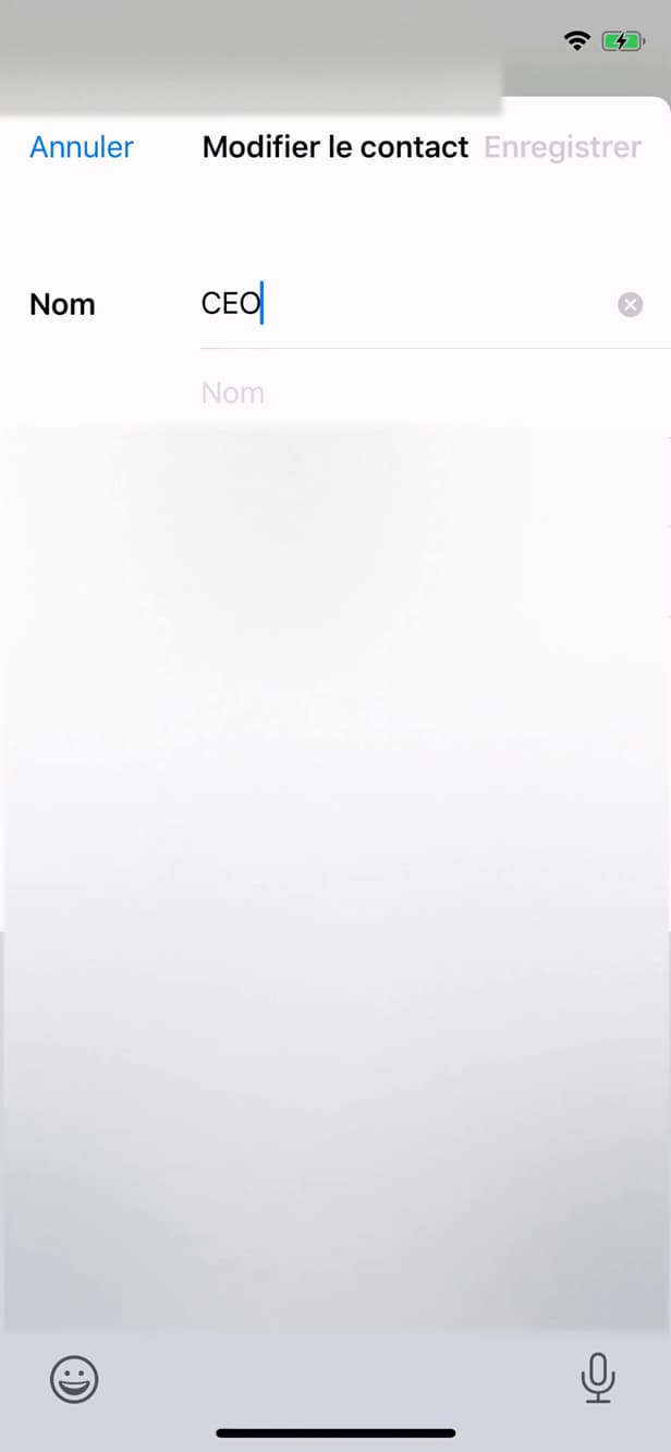 Editing a WhatsApp contact's name