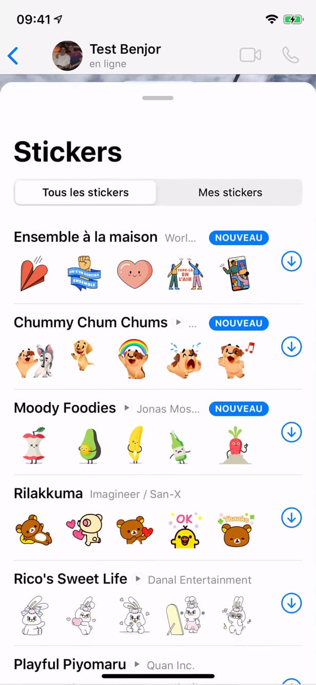 Boutique de stickers de WhatsApp