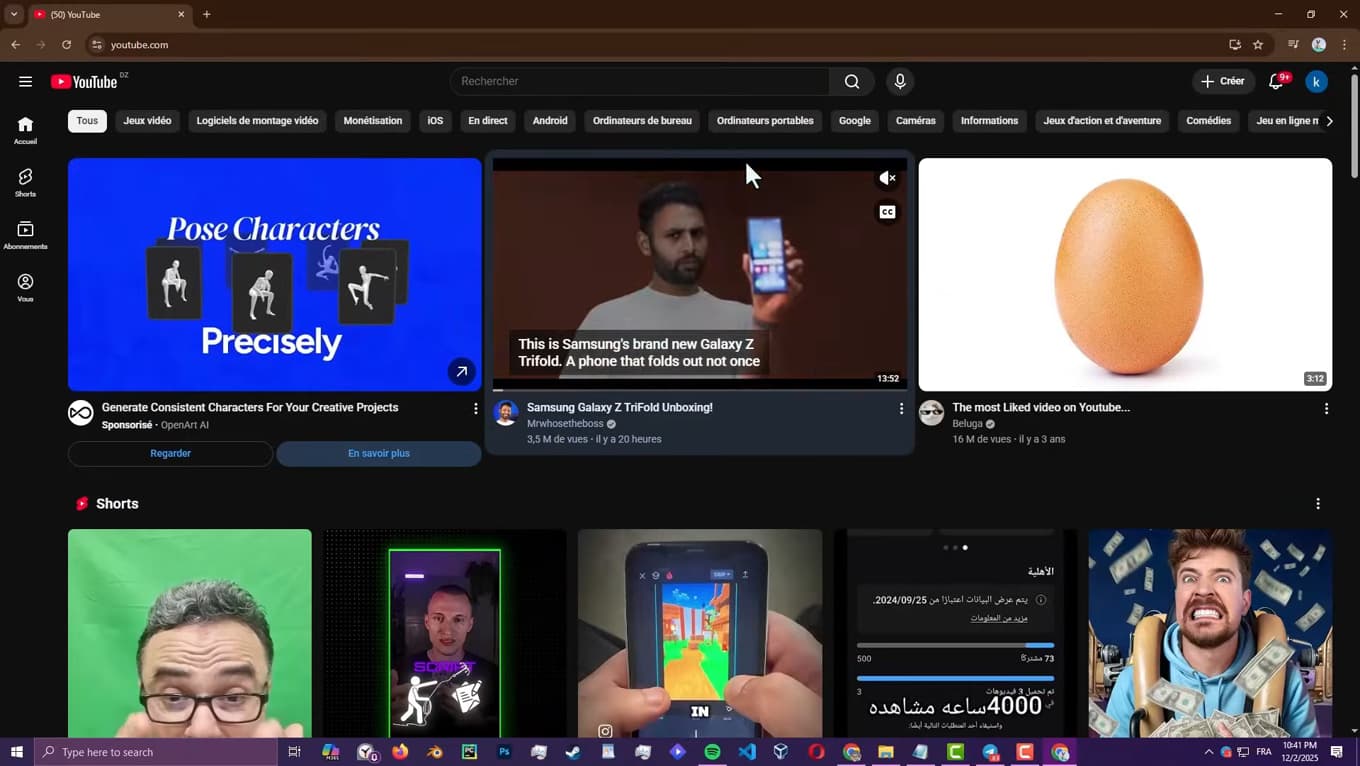 Fenêtre de confirmation pour installer l'application YouTube